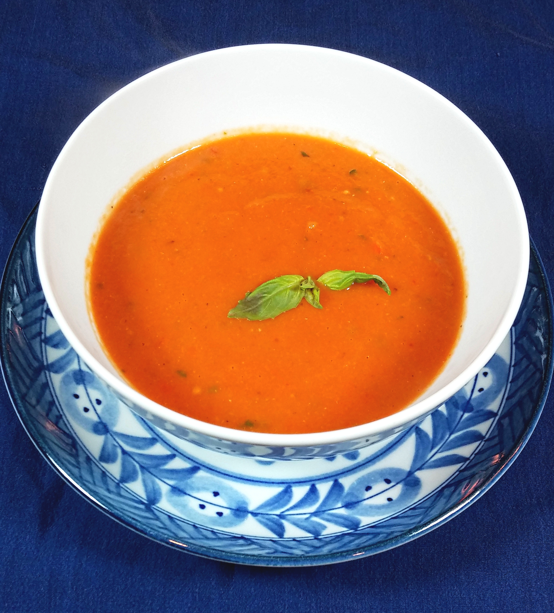 roasted eggplant and red pepper soup